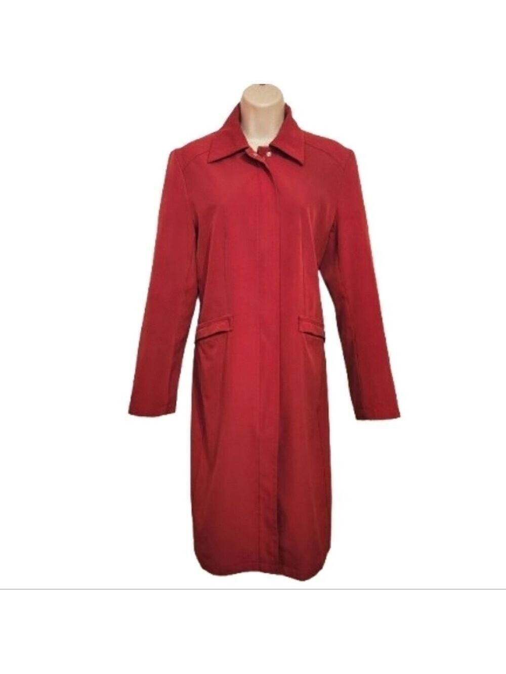 Marks and Spencer Red Trench Coat Jacket Size 4